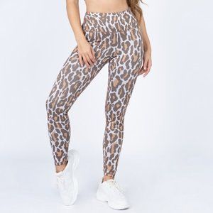 Leopard Workout Leggings - TAN